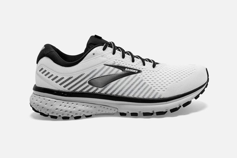 Brooks Mens Ghost 12 Road Running Shoes - White (386549-OLN)